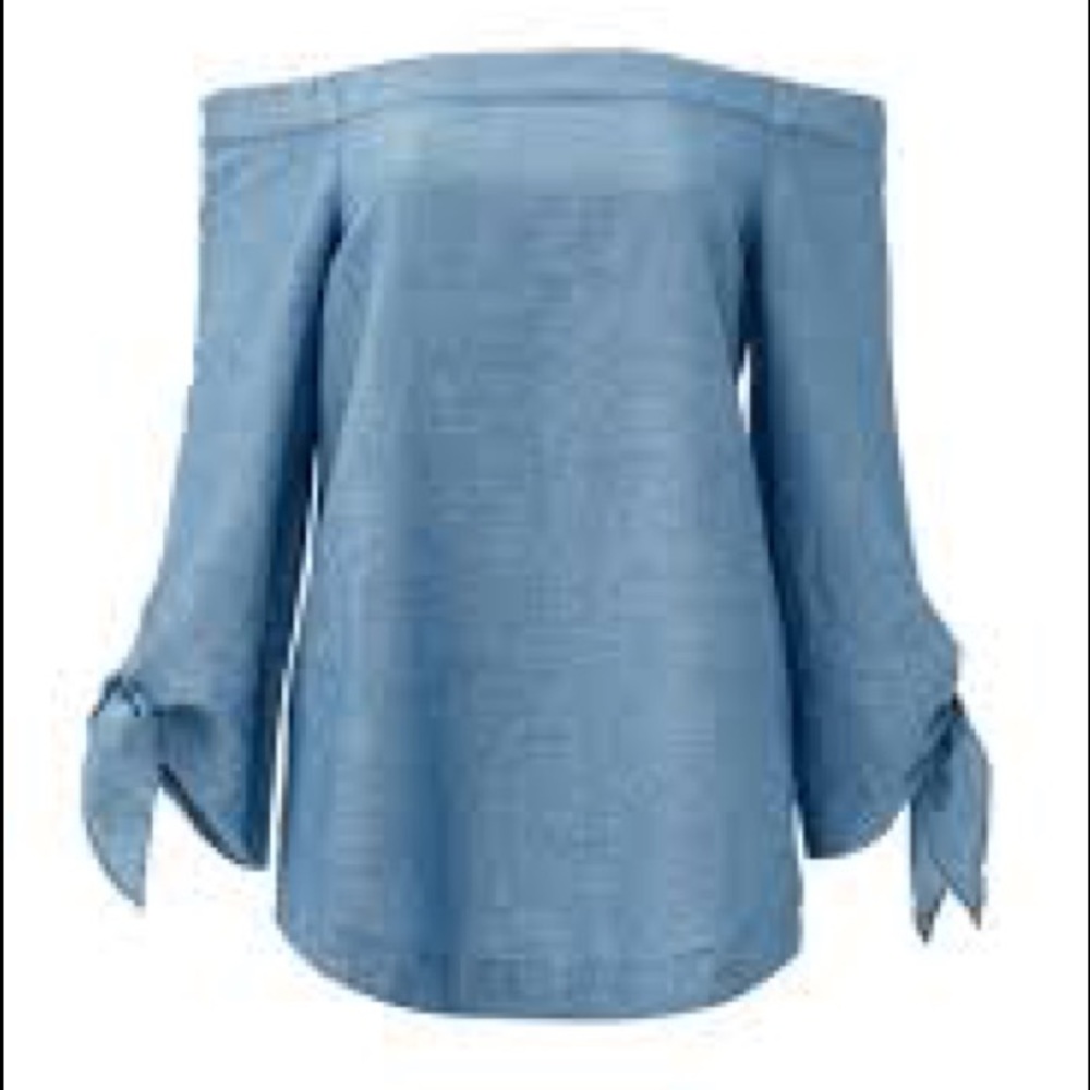 Free People size XS Chambray Tunic off shoulder